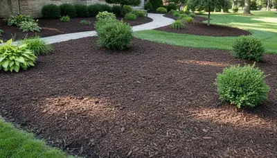 Fresh mulch installation with clean bed edges by Chop Chop Landscaping in Naperville, IL