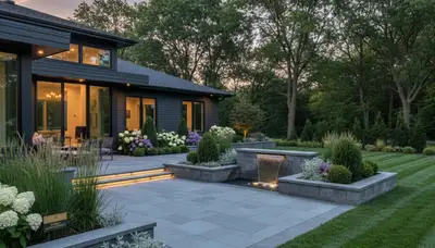 Naperville, IL landscaping service by NapervilleLandscapers.com for residential yard maintenance and design