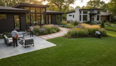 Naperville, IL landscaping services for residential and commercial outdoor maintenance and design