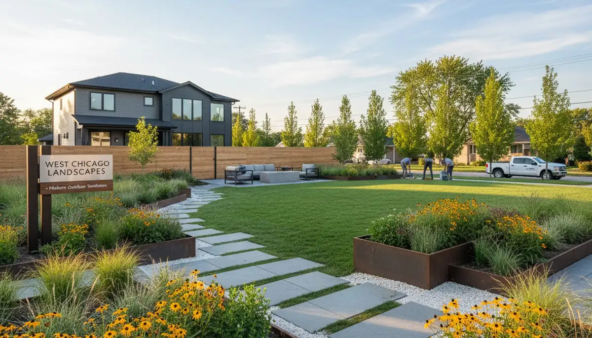 Naperville, IL landscaping team providing professional lawn care and landscape maintenance