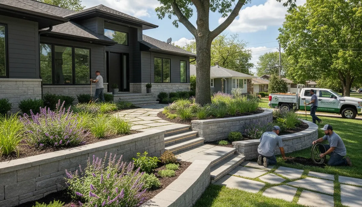 Naperville, IL landscaping services for residential lawn care and landscape maintenance