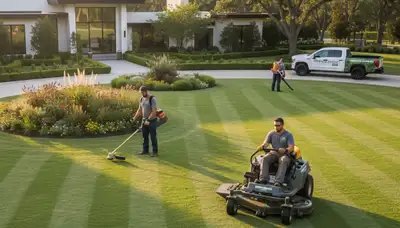 Professional lawn mowing service in Naperville, IL by Chop Chop Landscaping