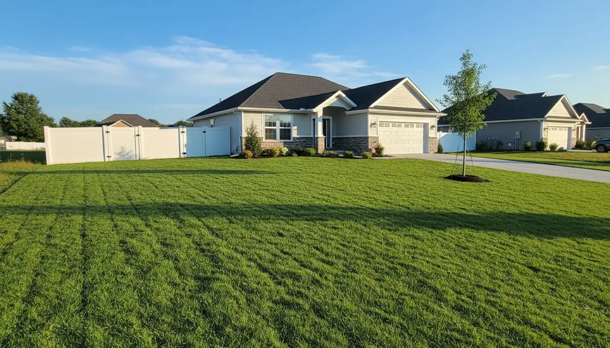 Freshly installed sod lawn with lush green grass by Chop Chop Landscaping in Naperville, IL