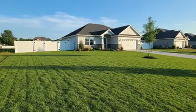 Freshly installed sod lawn with lush green grass by Chop Chop Landscaping in Naperville, IL